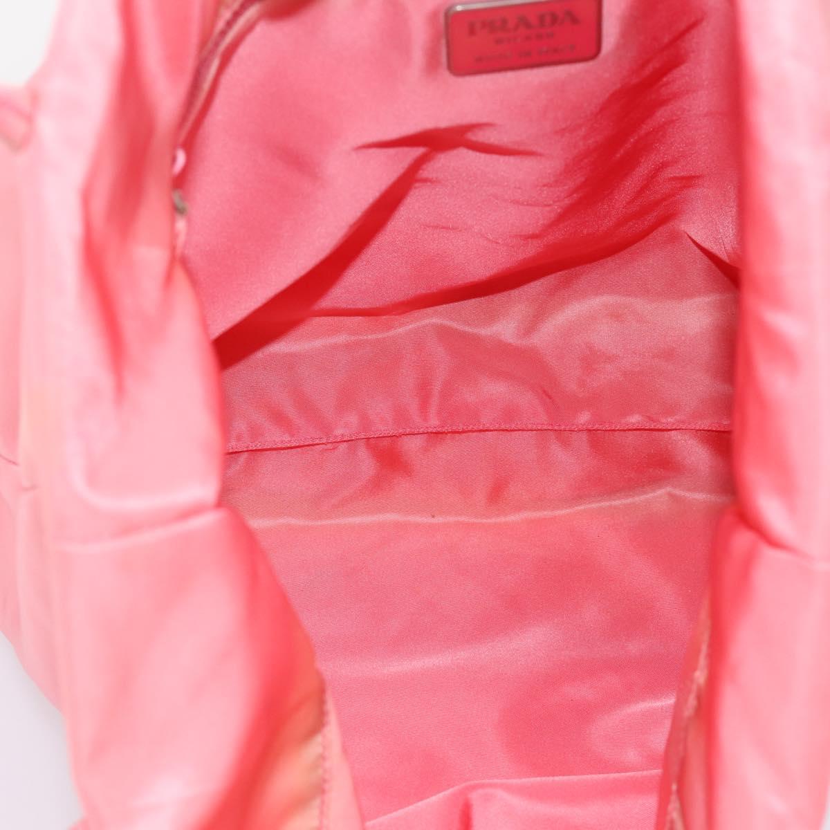PRADA Tote Bag Nylon Pink Auth 200144