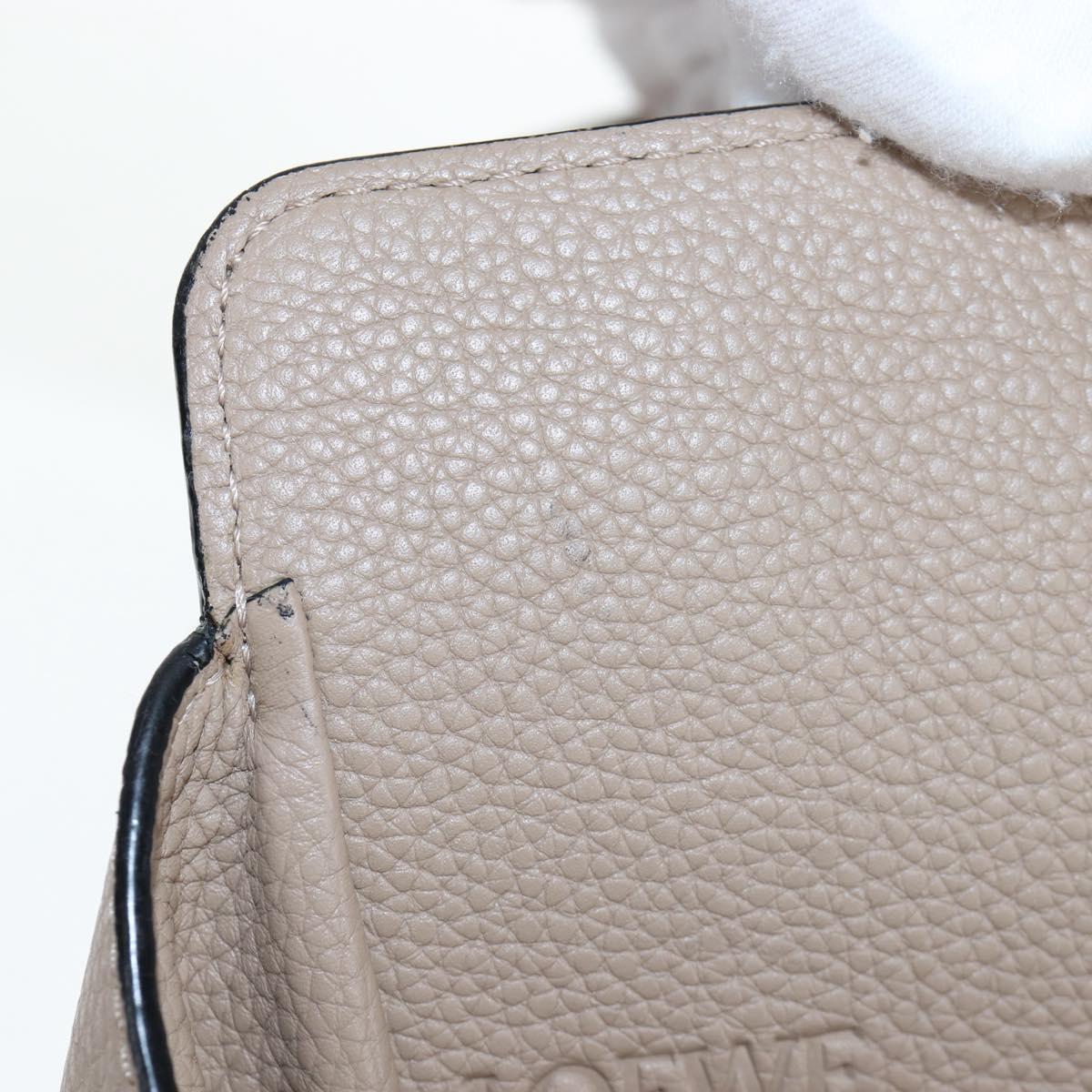 LOEWE Hammock Small Hand Bag Leather 2way Beige Gold Tone Auth 200149V
