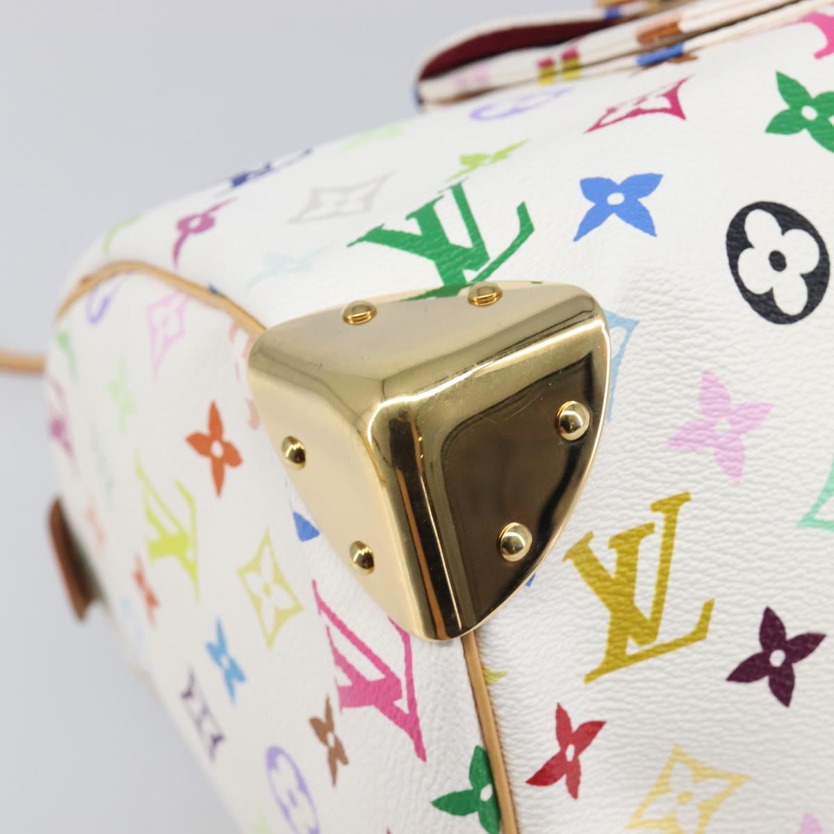 LOUIS VUITTON Monogram Multicolor Speedy 30 Hand Bag White M92643 Auth 200161SAV