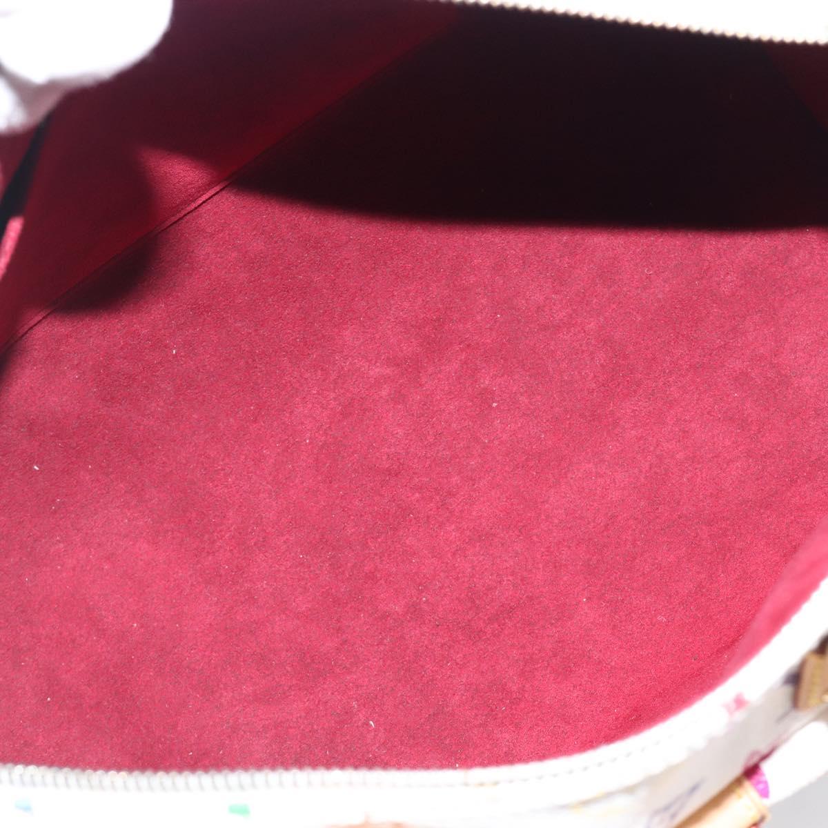 LOUIS VUITTON Monogram Multicolor Speedy 30 Hand Bag White M92643 Auth 200161SAV