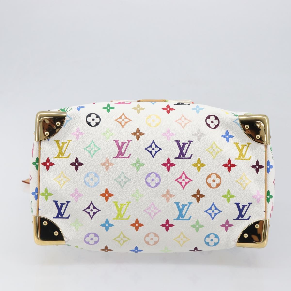 LOUIS VUITTON Monogram Multicolor Speedy 30 Hand Bag White M92643 Auth 200161SAV