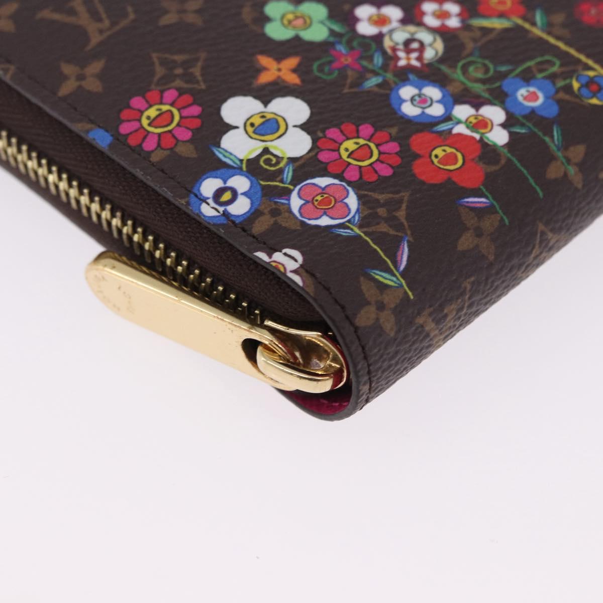 LOUIS VUITTON Monogram Takashi Murakami Zippy Wallet M14162 LV Auth 200162M