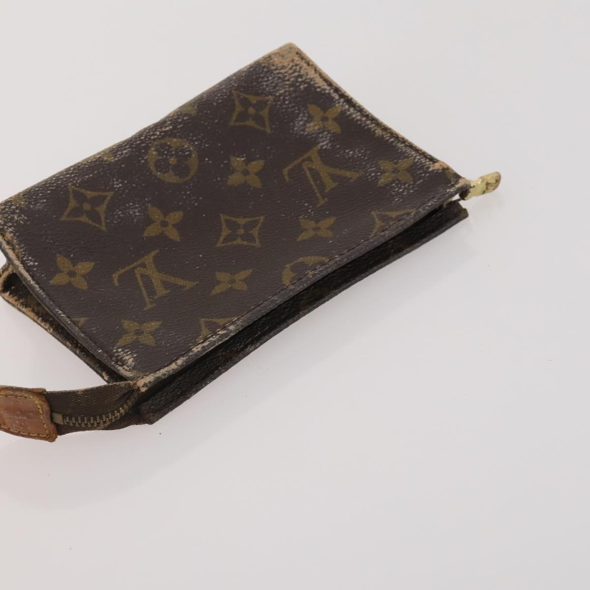 LOUIS VUITTON Monogram Pouch 2 Set LV Auth 200163