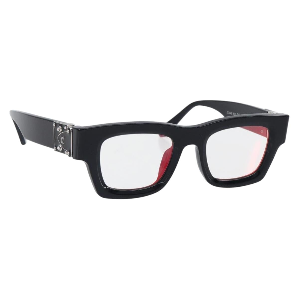 LOUIS VUITTON Charleston Justin Sunglasses Plastic Black Z1244E LV Auth 200174M