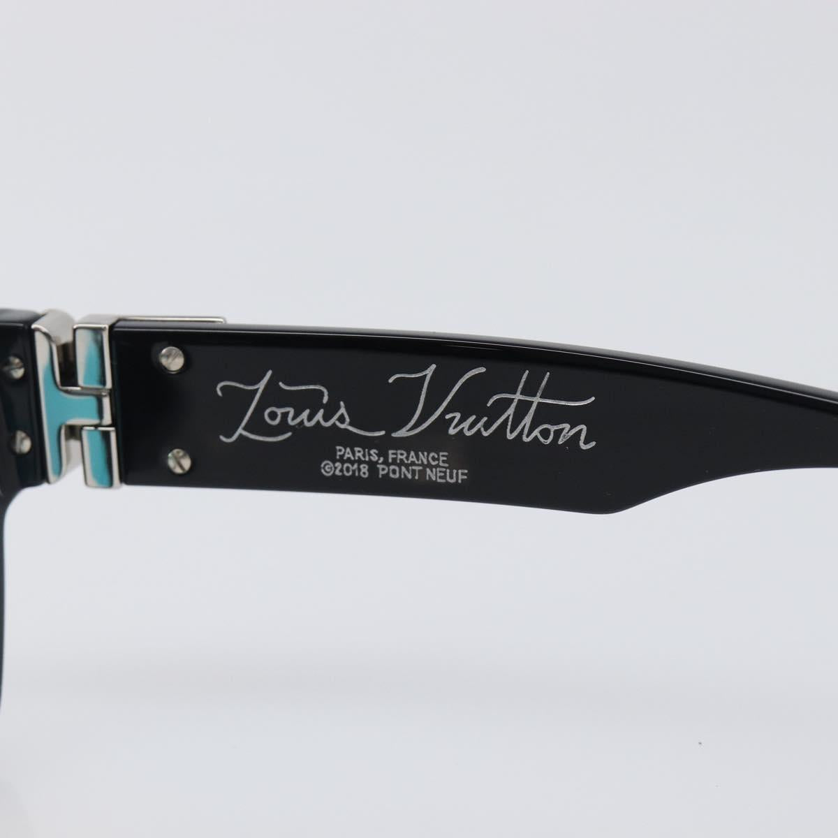 LOUIS VUITTON Charleston Justin Sunglasses Plastic Black Z1244E LV Auth 200174M