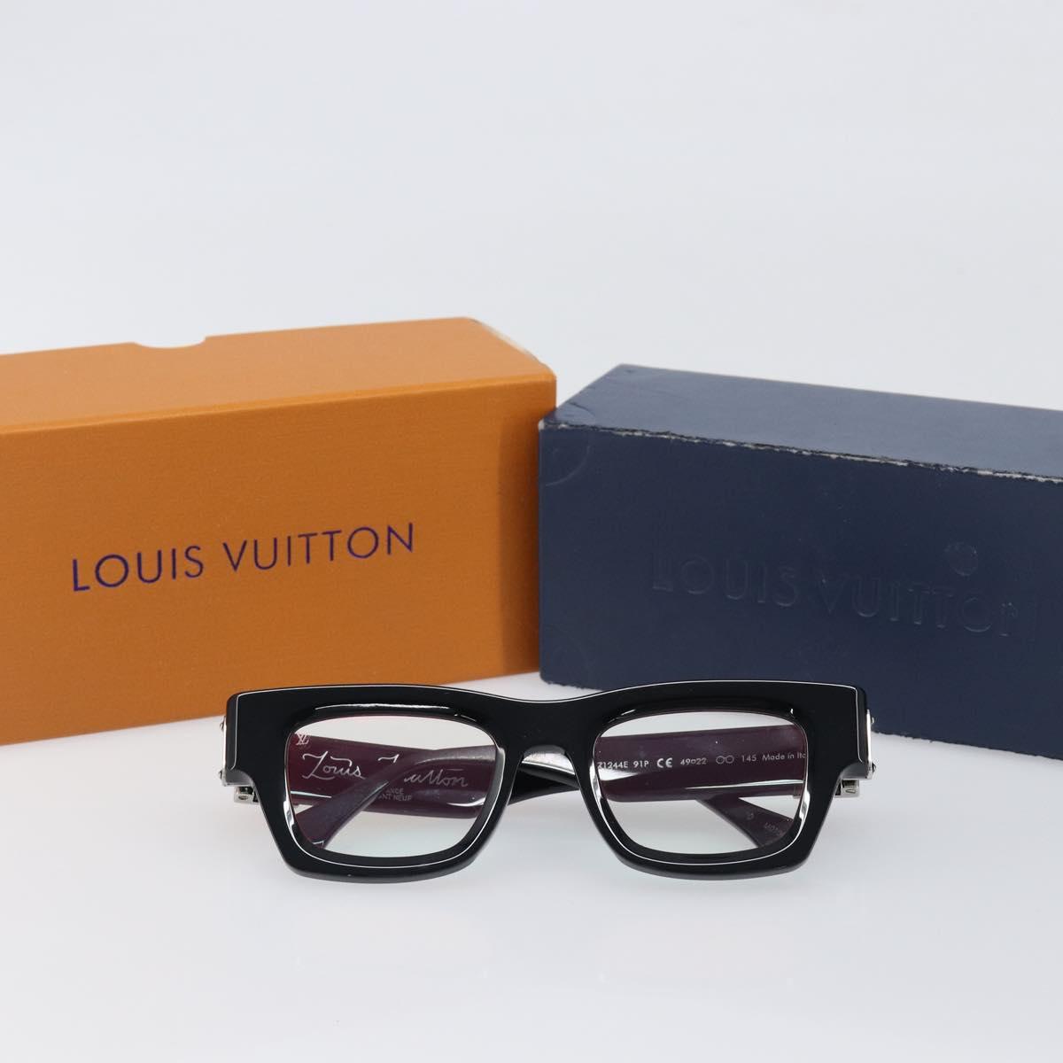 LOUIS VUITTON Charleston Justin Sunglasses Plastic Black Z1244E LV Auth 200174M