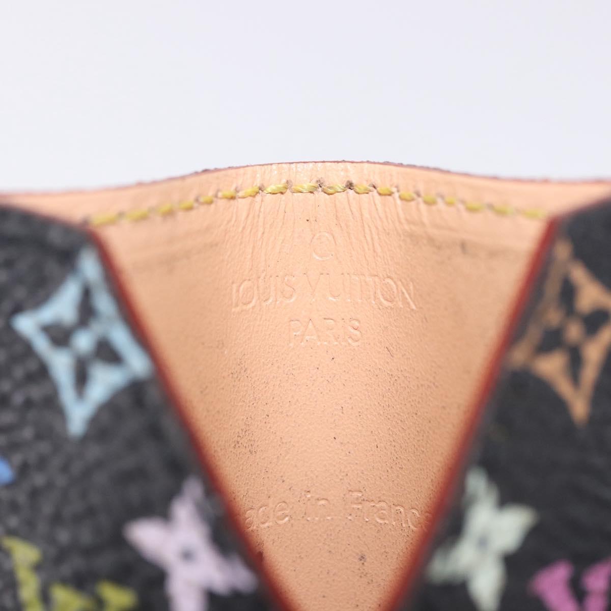LOUIS VUITTON Monogram Multicolor Etui Miroir Mirror Black M92651 LV Auth 200179