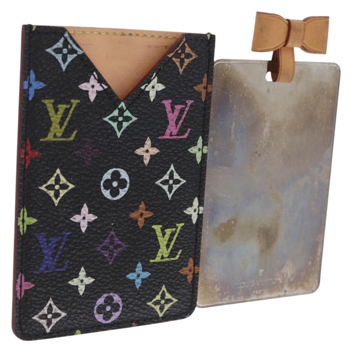 LOUIS VUITTON Monogram Multicolor Etui Miroir Mirror Black M92651 LV Auth 200179