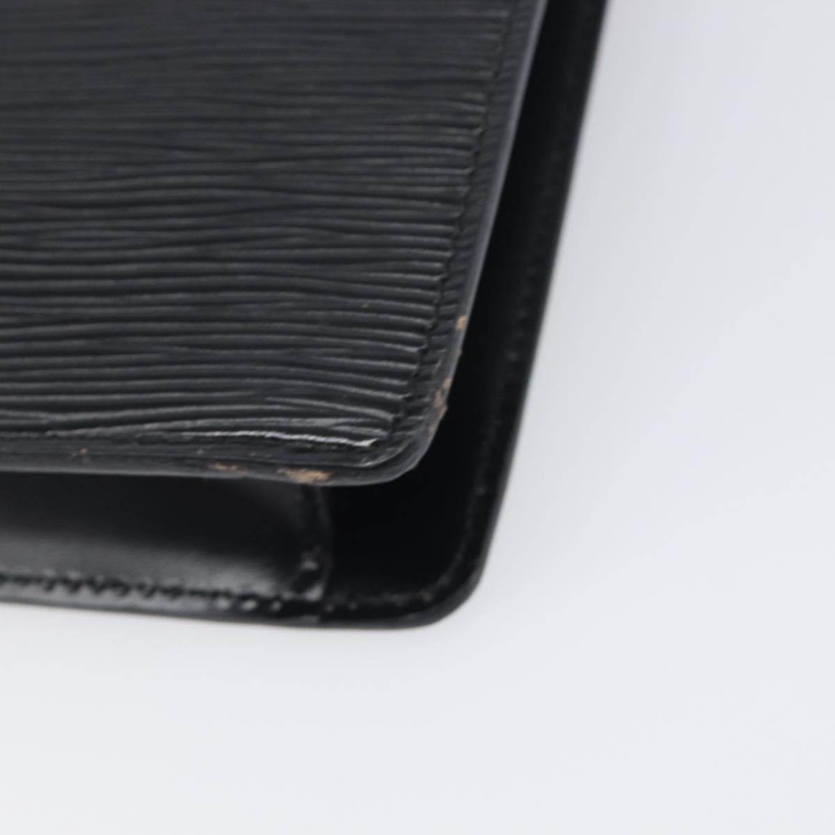 LOUIS VUITTON Epi Montaigne 27 Clutch Bag Black M52652 LV Auth 200196