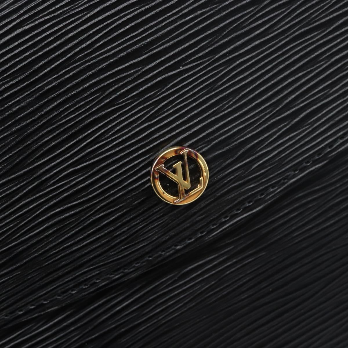 LOUIS VUITTON Epi Montaigne 27 Clutch Bag Black M52652 LV Auth 200196