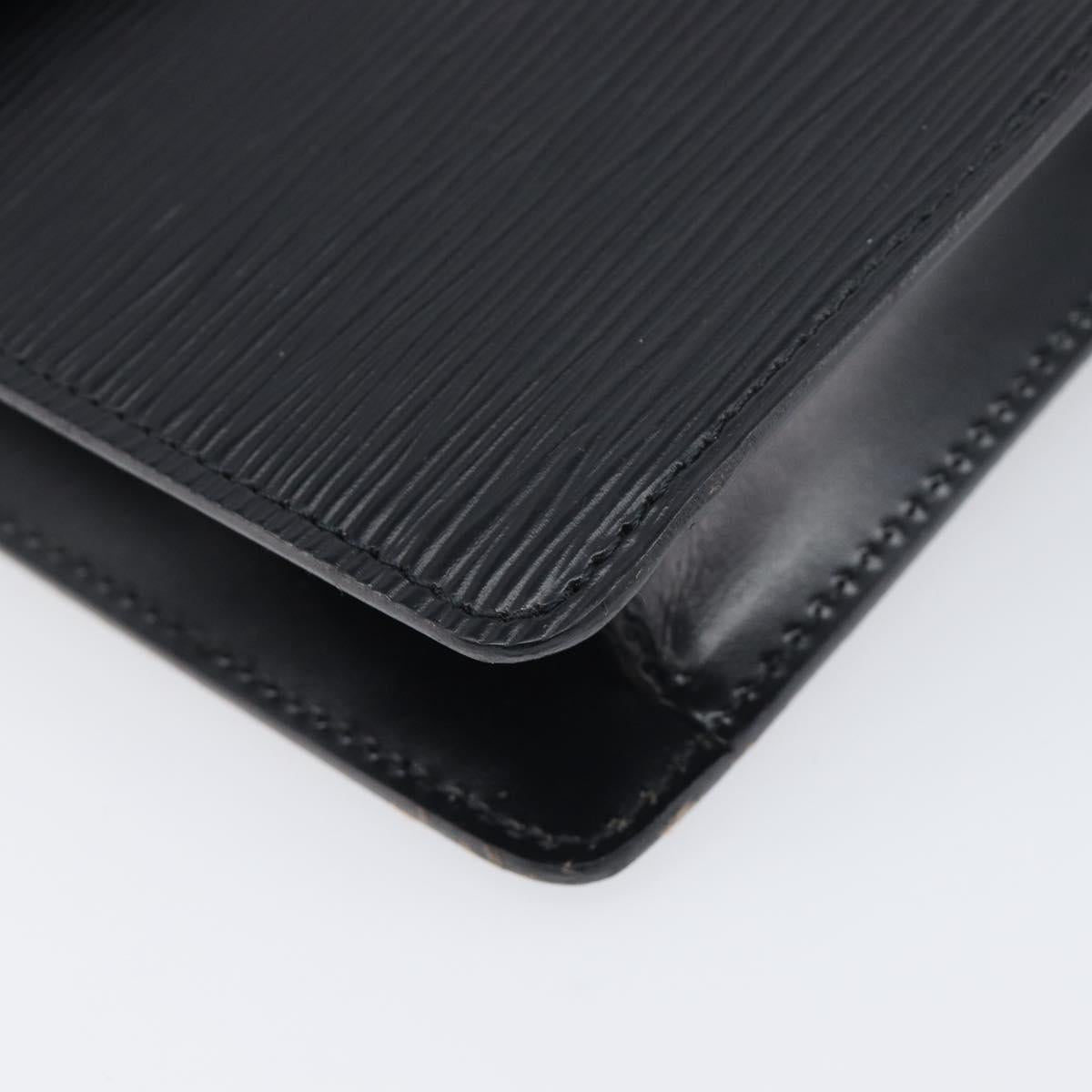 LOUIS VUITTON Epi Montaigne 27 Clutch Bag Black M52652 LV Auth 200196
