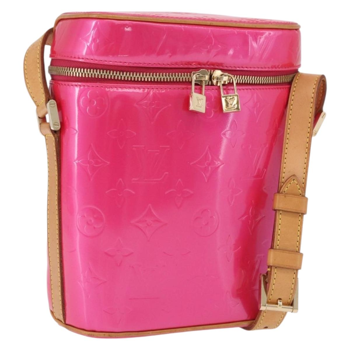 LOUIS VUITTON Monogram Vernis Sullivan Vertical Fuchsia Pink M91259 Auth 200199V