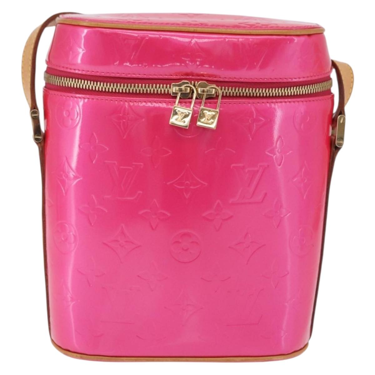 LOUIS VUITTON Monogram Vernis Sullivan Vertical Fuchsia Pink M91259 Auth 200199V