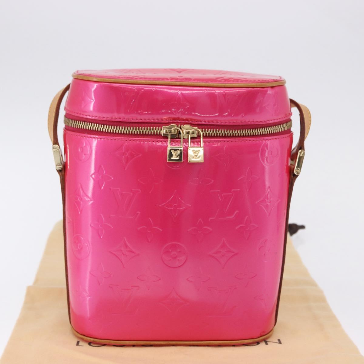 LOUIS VUITTON Monogram Vernis Sullivan Vertical Fuchsia Pink M91259 Auth 200199V