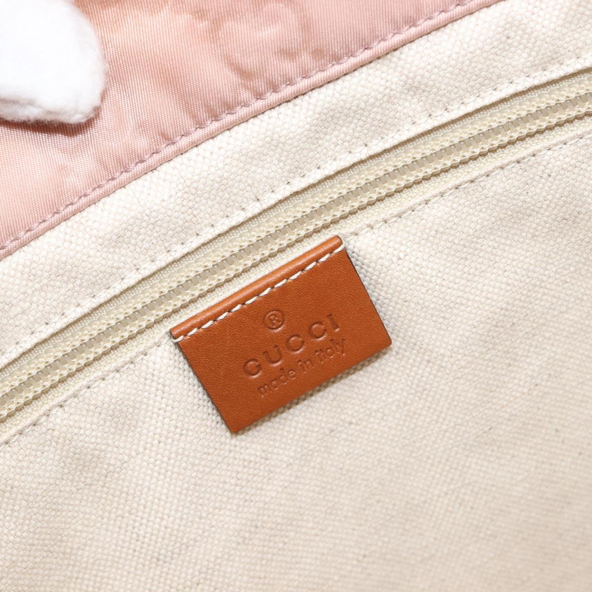 GUCCI GG Canvas Tote Bag Pink Brown 282439 Auth 200205