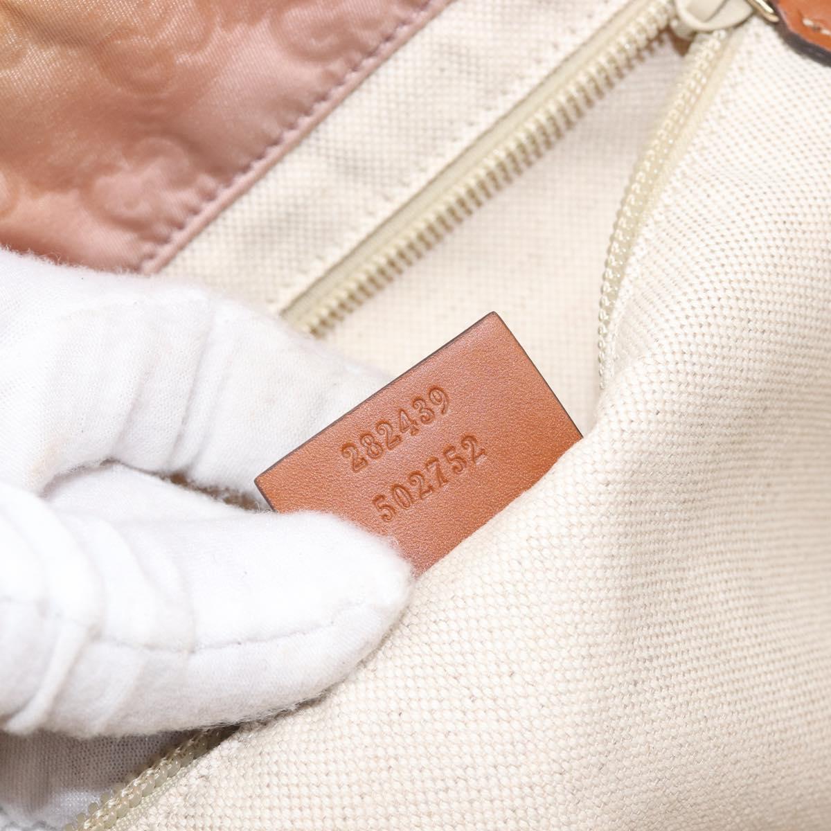 GUCCI GG Canvas Tote Bag Pink Brown 282439 Auth 200205