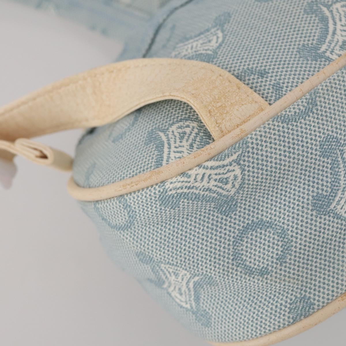 CELINE C Macadam Canvas Backpack Blue Gold Auth 200238