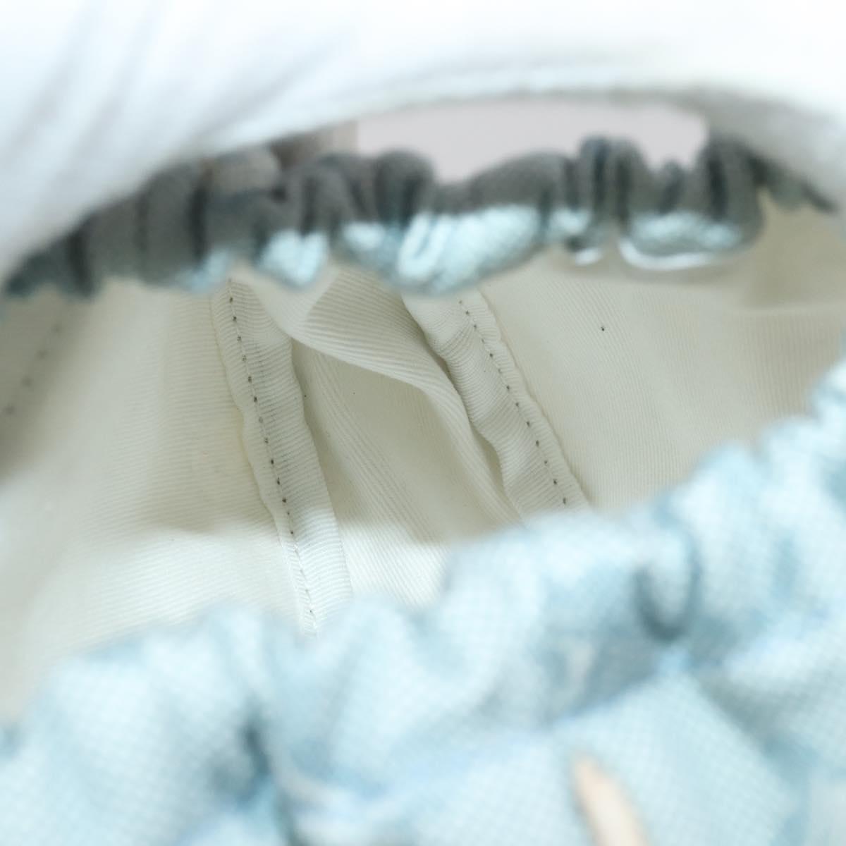 CELINE C Macadam Canvas Backpack Blue Gold Auth 200238