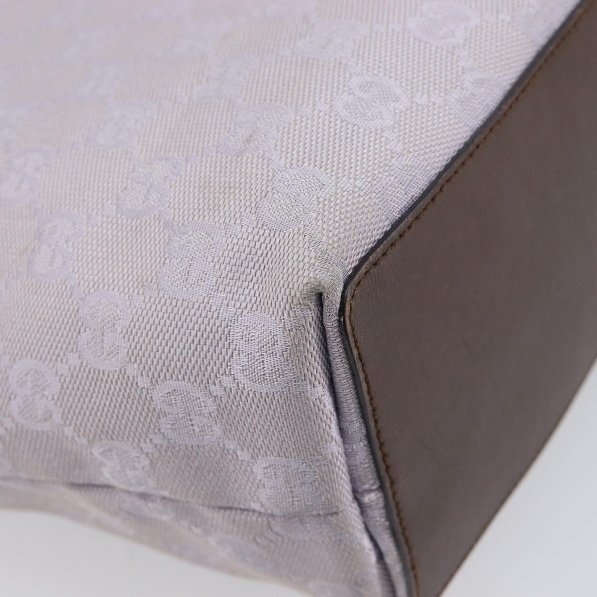GUCCI GG Canvas Tote Bag Lavende Silver 31244 Auth 200244