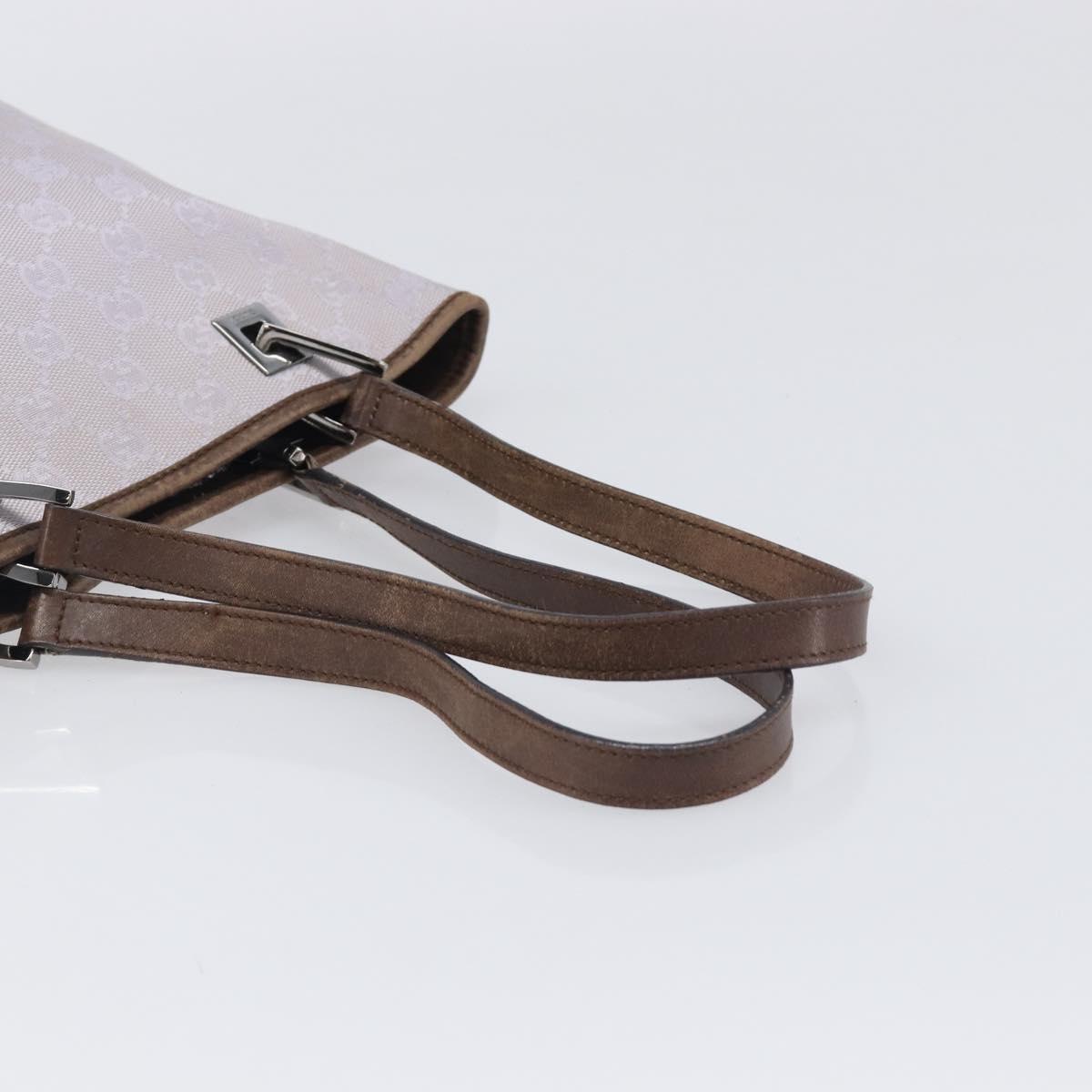 GUCCI GG Canvas Tote Bag Lavende Silver 31244 Auth 200244
