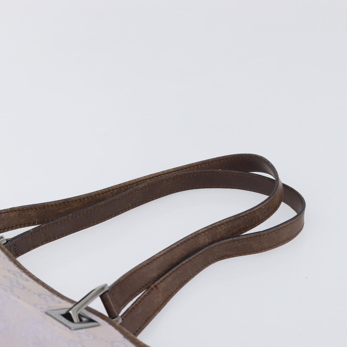 GUCCI GG Canvas Tote Bag Lavende Silver 31244 Auth 200244