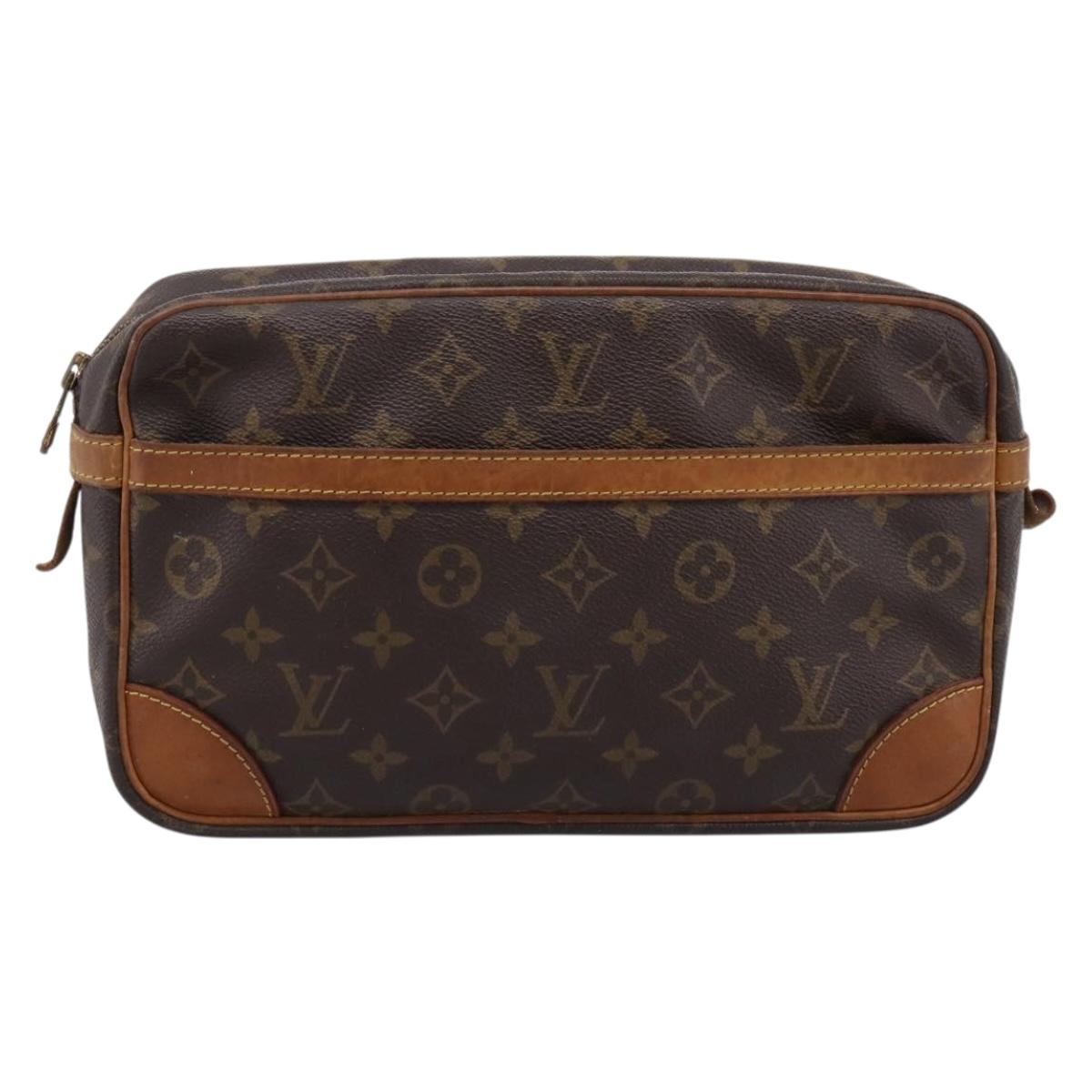 LOUIS VUITTON Monogram Compiegne 28 Clutch Bag M51845 LV Auth 200251