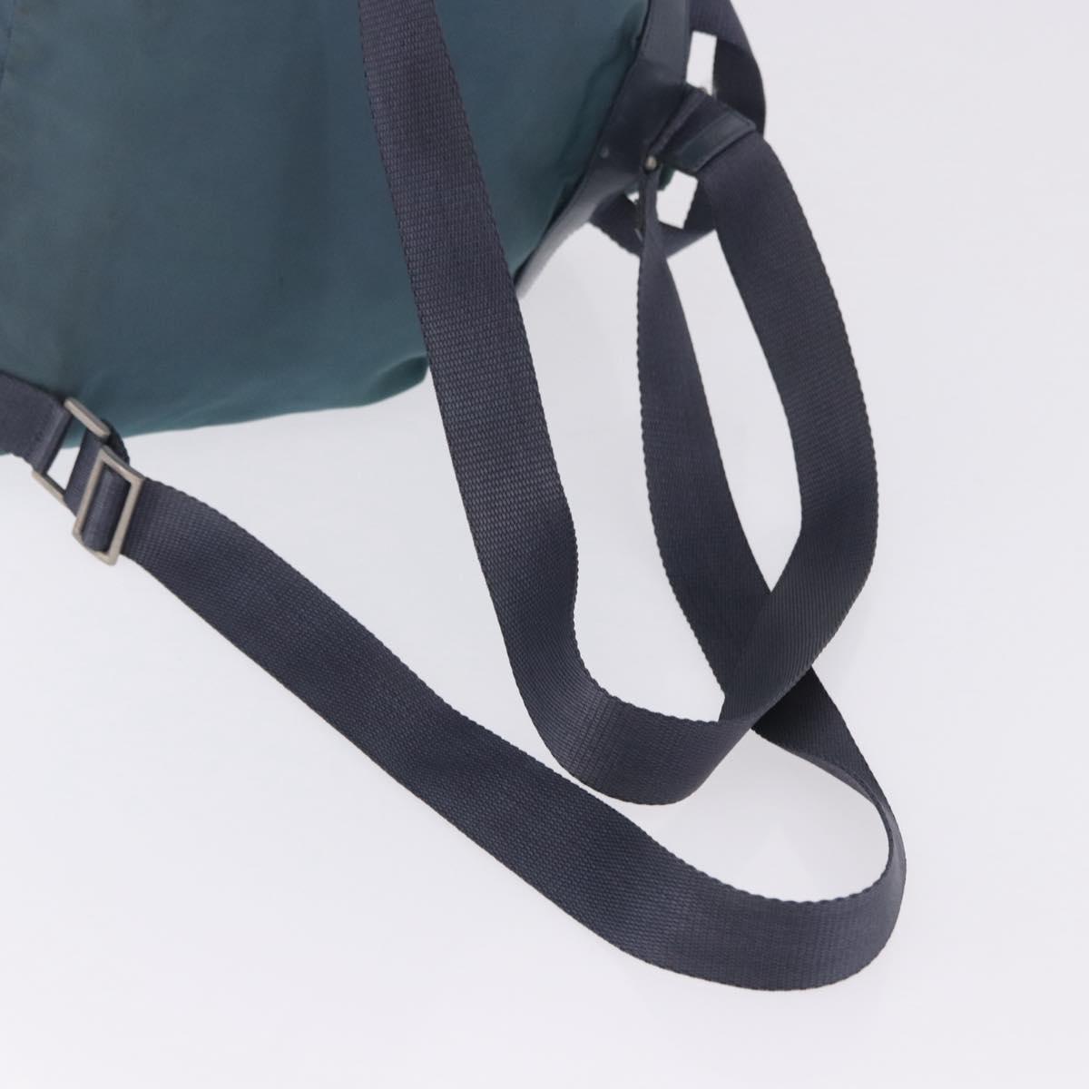 PRADA Backpack Nylon Green Silver Auth 200253