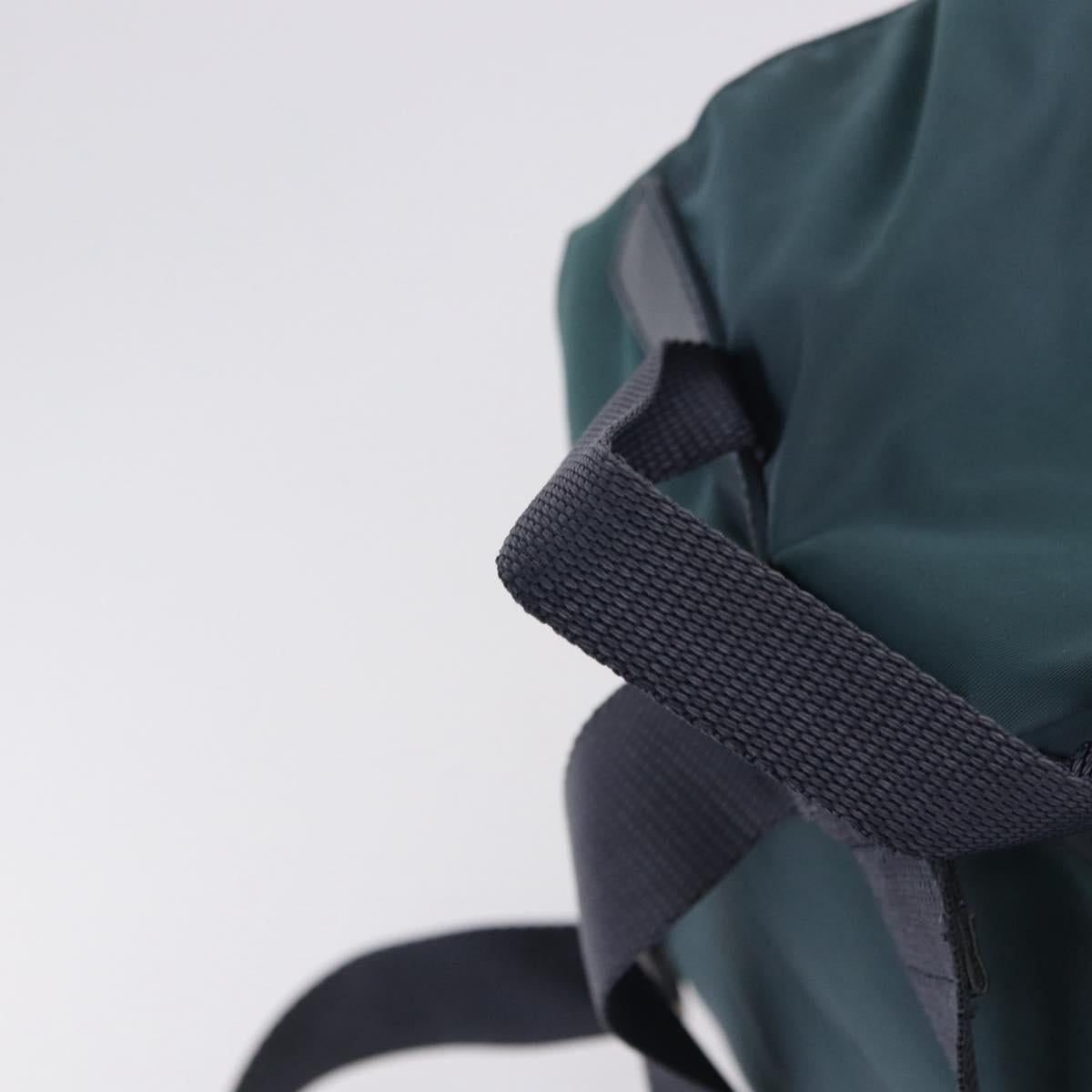 PRADA Backpack Nylon Green Silver Auth 200253