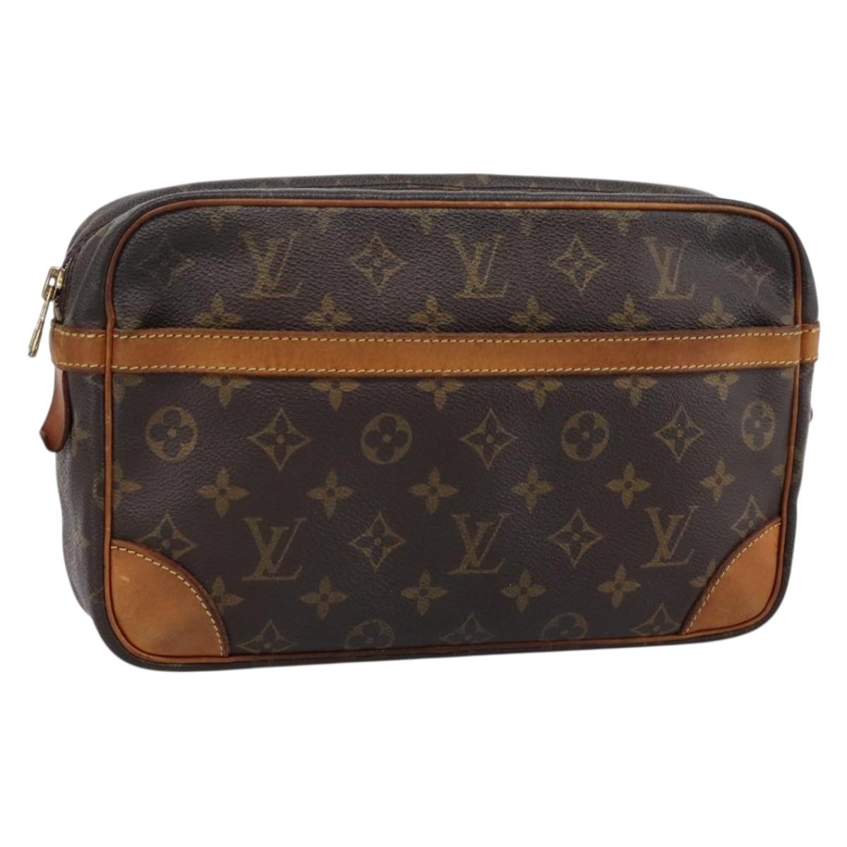 LOUIS VUITTON Monogram Compiegne 28 Clutch Bag M51845 LV Auth 200254