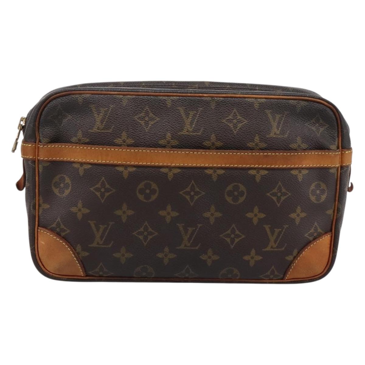 LOUIS VUITTON Monogram Compiegne 28 Clutch Bag M51845 LV Auth 200254