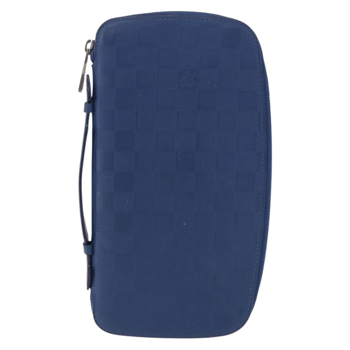 LOUIS VUITTON Damier Infini  Organizer Atholl Blue Neptune N41396 Auth 200258V