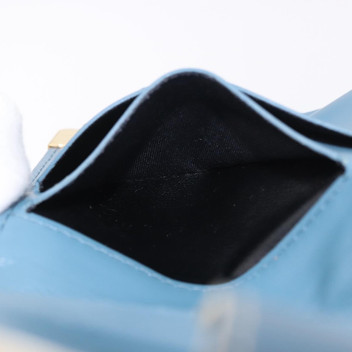 LOUIS VUITTON Suhari Compact Zip Wallet Leather Blue M91829 LV Auth 200260V