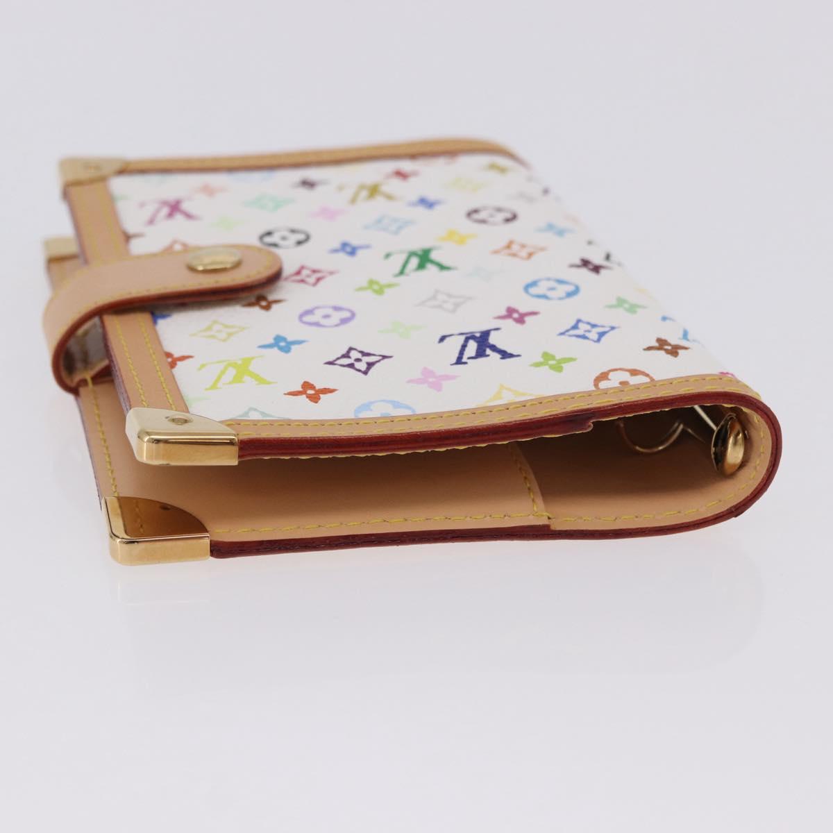 LOUIS VUITTON Monogram Multicolor Agenda PM Planner White R20896 Auth 200261SAV