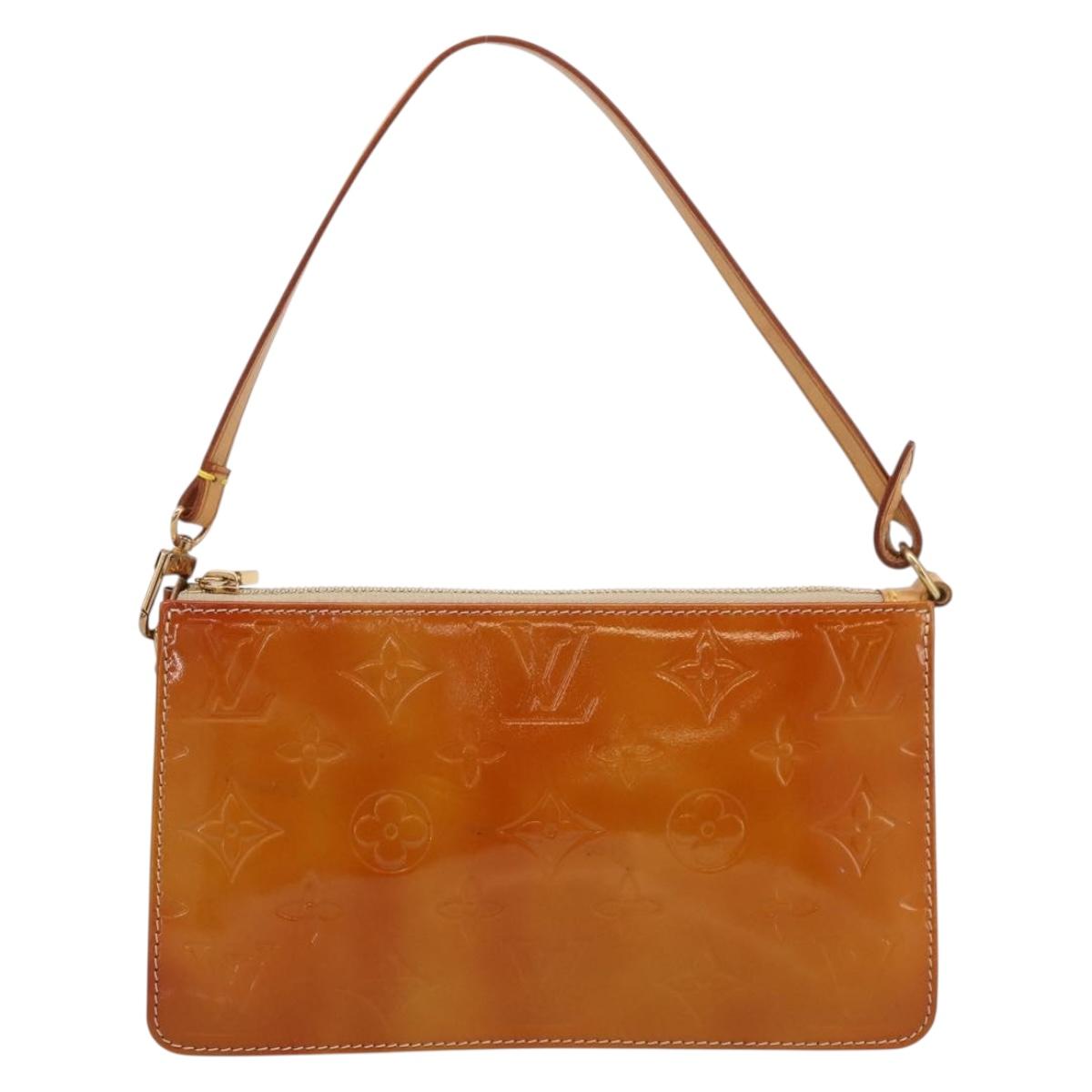 LOUIS VUITTON Monogram Vernis Lexington Pouch Beige M91010 LV Auth 200266
