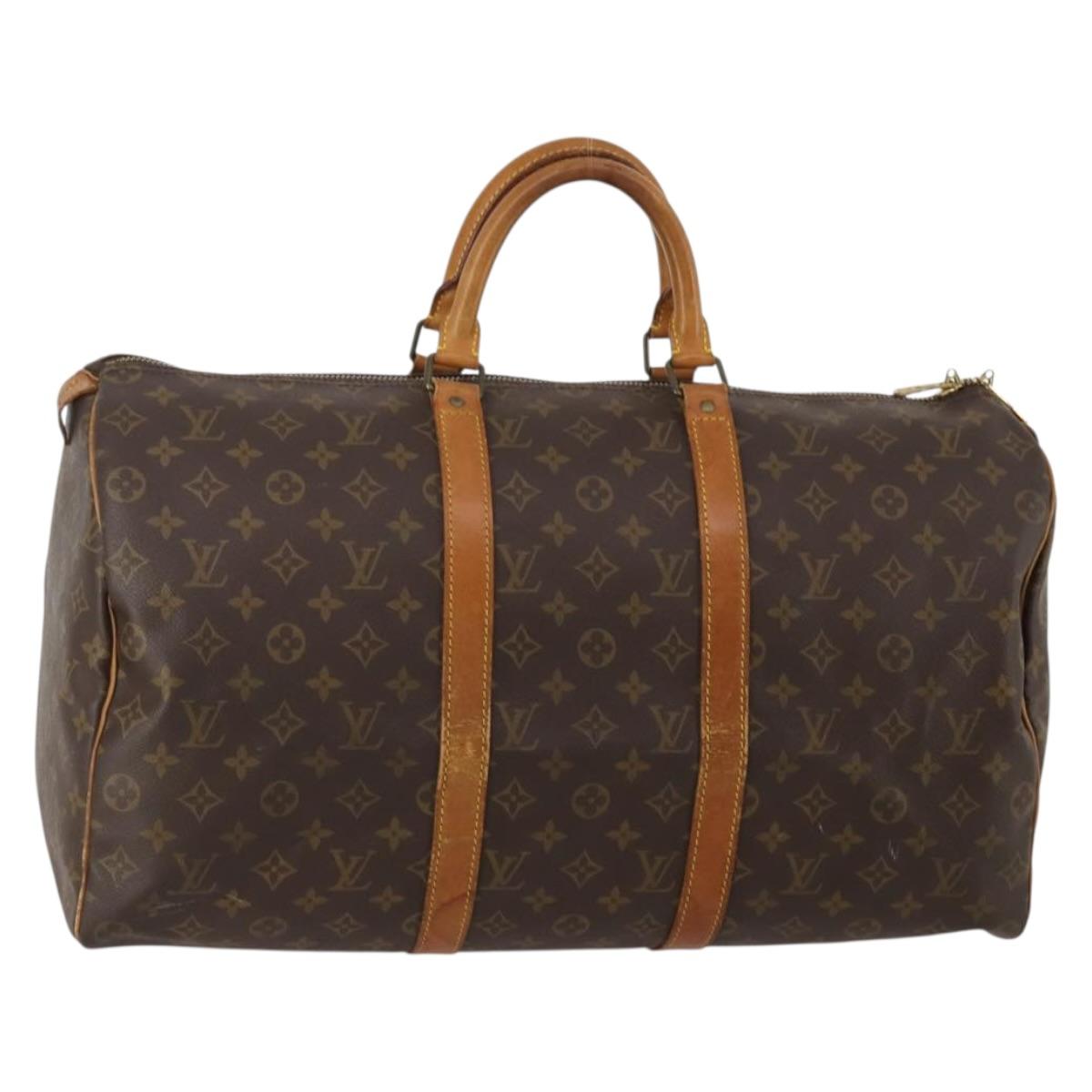 LOUIS VUITTON Monogram Keepall 50 Boston Bag M41426 LV Auth 200270