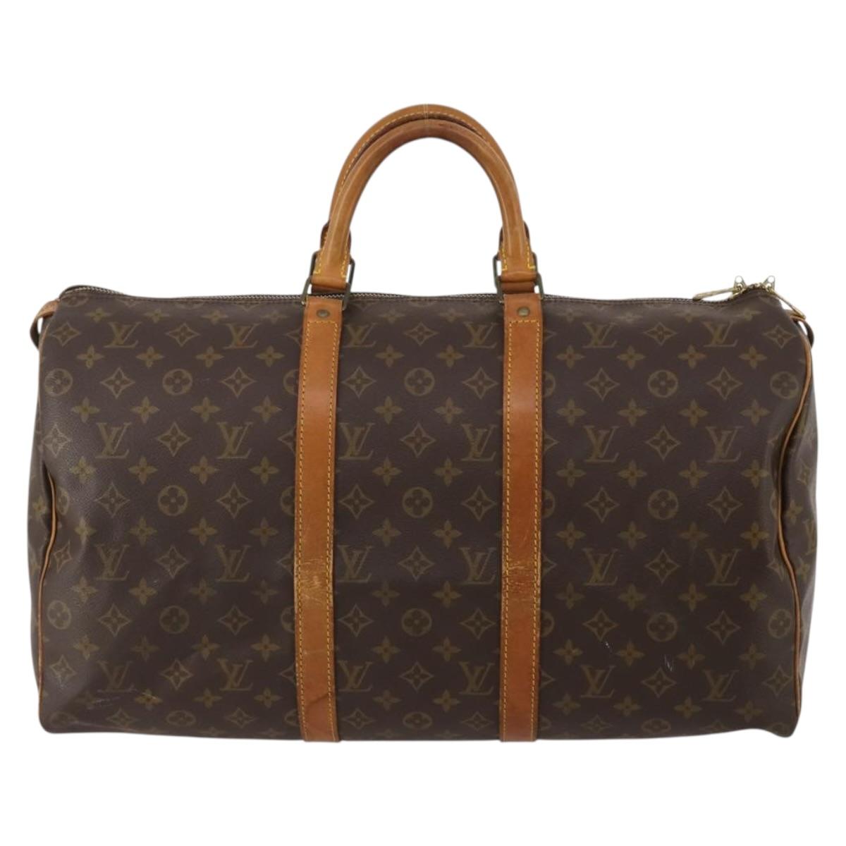 LOUIS VUITTON Monogram Keepall 50 Boston Bag M41426 LV Auth 200270
