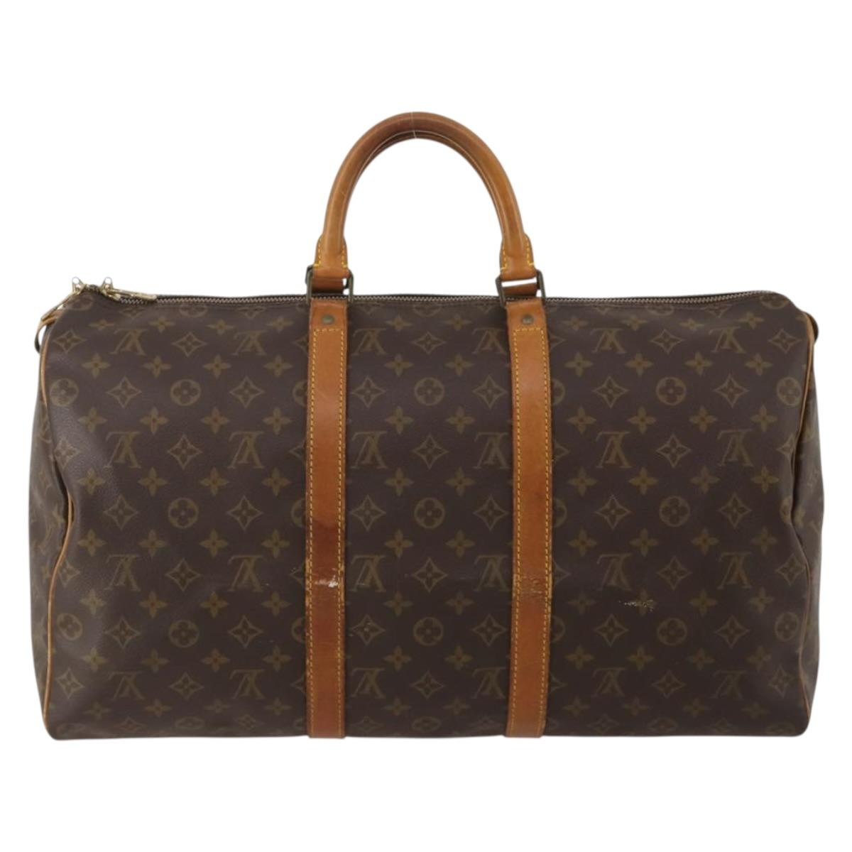 LOUIS VUITTON Monogram Keepall 50 Boston Bag M41426 LV Auth 200270