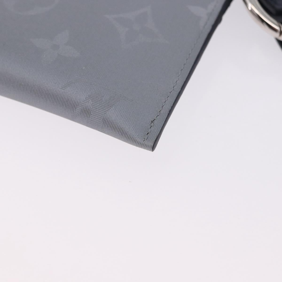 LOUIS VUITTON Monogram Satellite Alpha Pouch Silver M44178 LV Auth 200275V