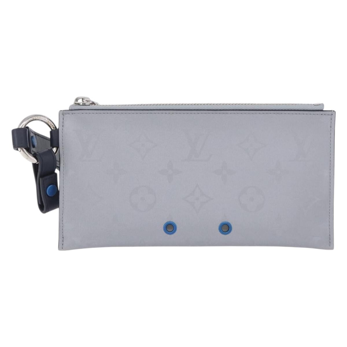 LOUIS VUITTON Monogram Satellite Alpha Pouch Silver M44178 LV Auth 200275V