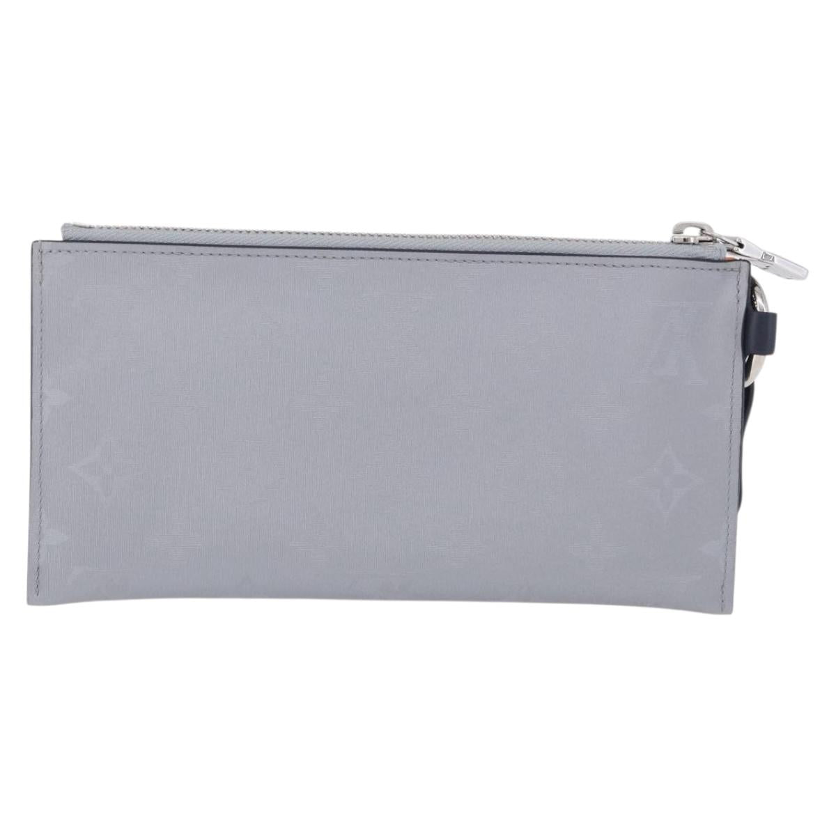 LOUIS VUITTON Monogram Satellite Alpha Pouch Silver M44178 LV Auth 200275V