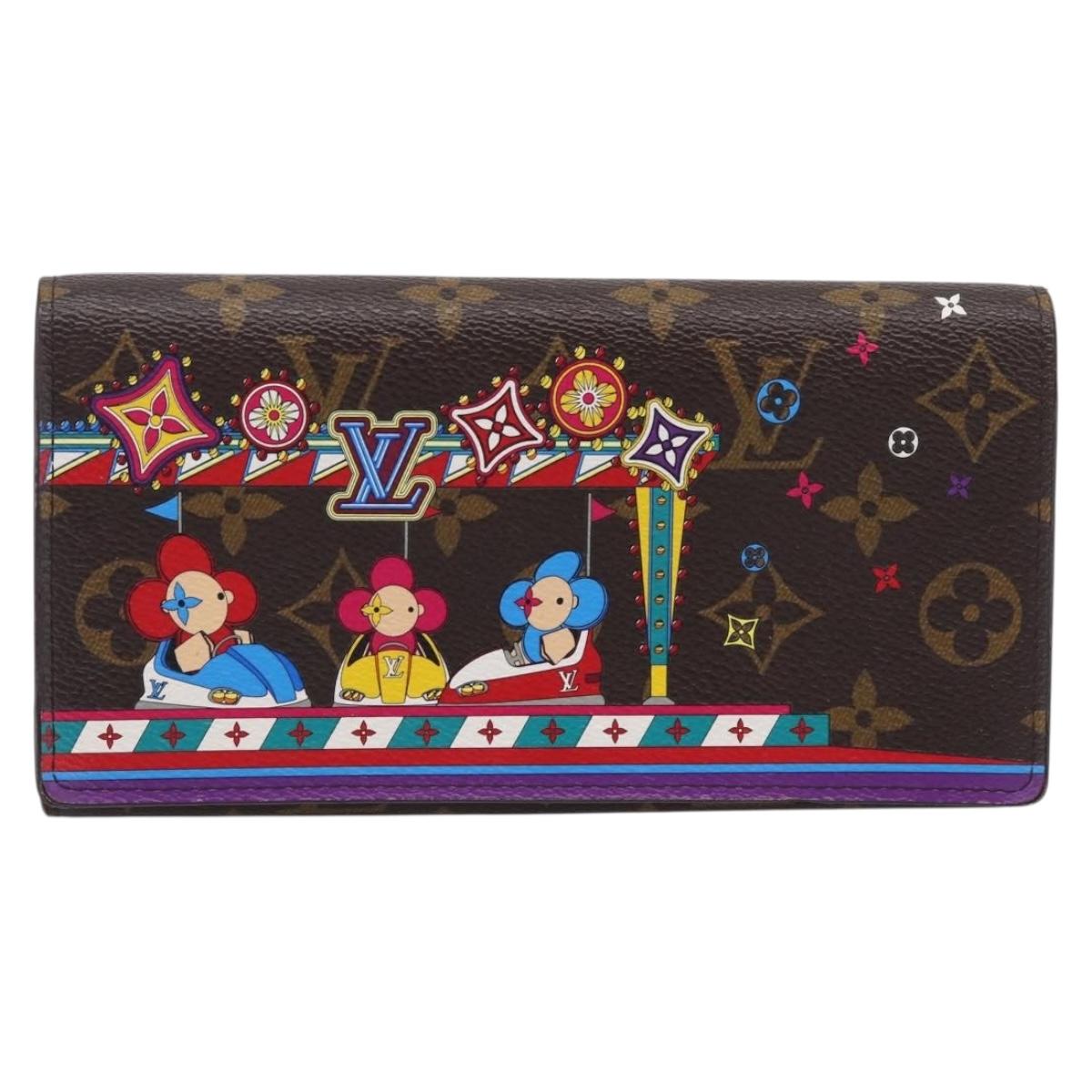 LOUIS VUITTON Vivienne Portefeuille Sarah Long Wallet M69747 LV Auth 200277