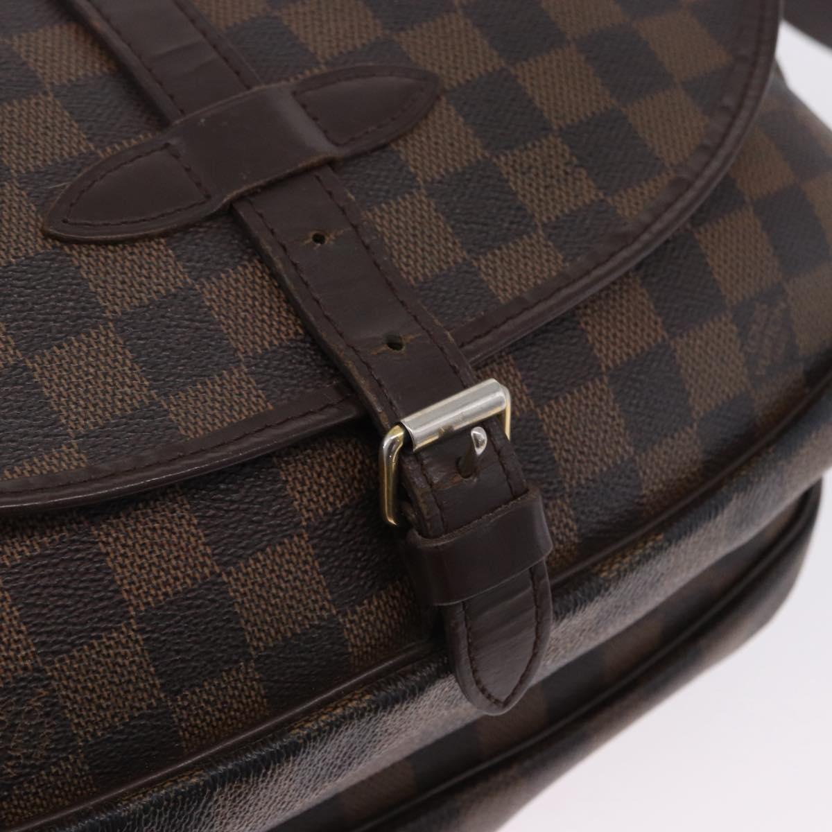 LOUIS VUITTON Damier Ebene Saumur 30 Shoulder Bag SPO N48081 LV Auth 200290