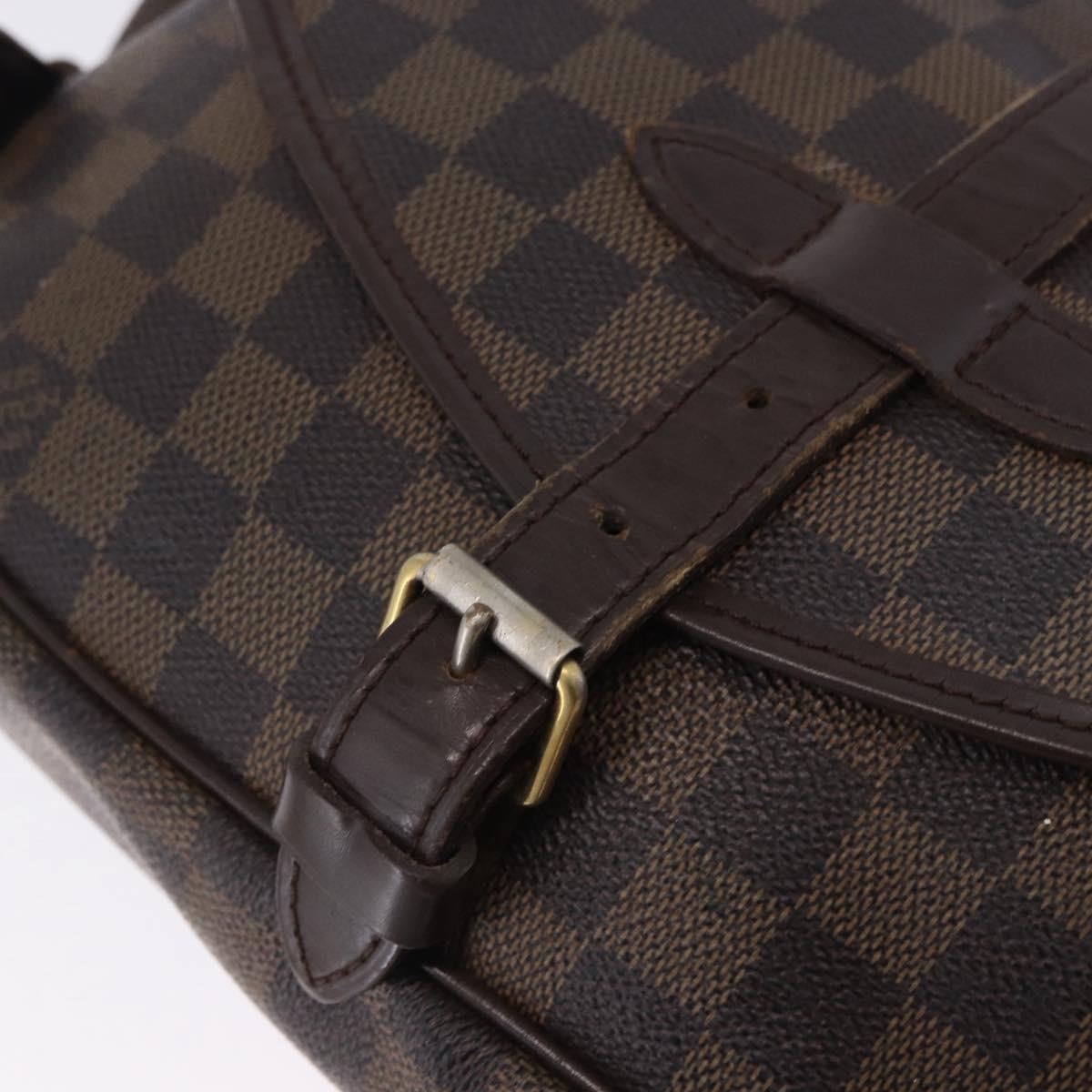 LOUIS VUITTON Damier Ebene Saumur 30 Shoulder Bag SPO N48081 LV Auth 200290