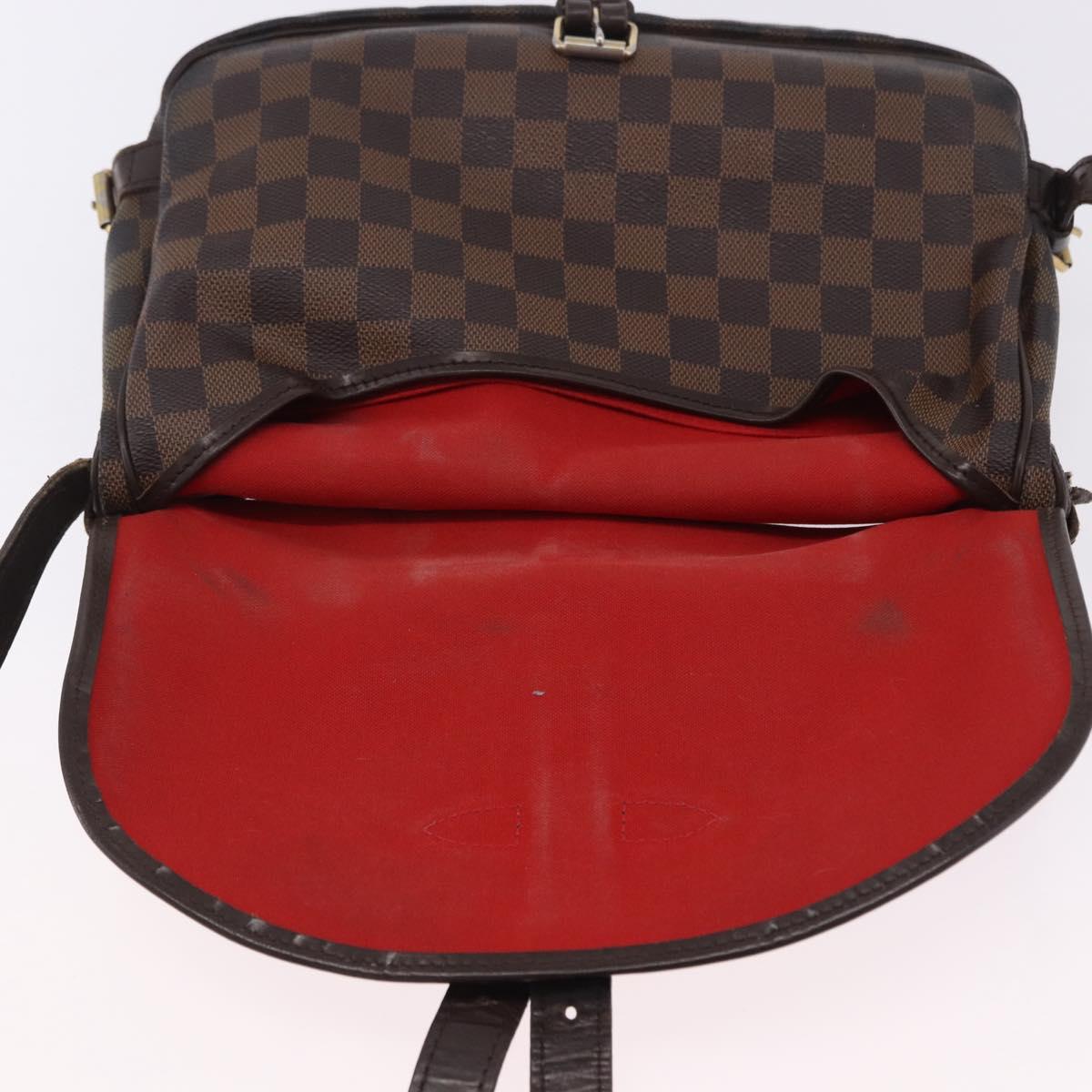 LOUIS VUITTON Damier Ebene Saumur 30 Shoulder Bag SPO N48081 LV Auth 200290