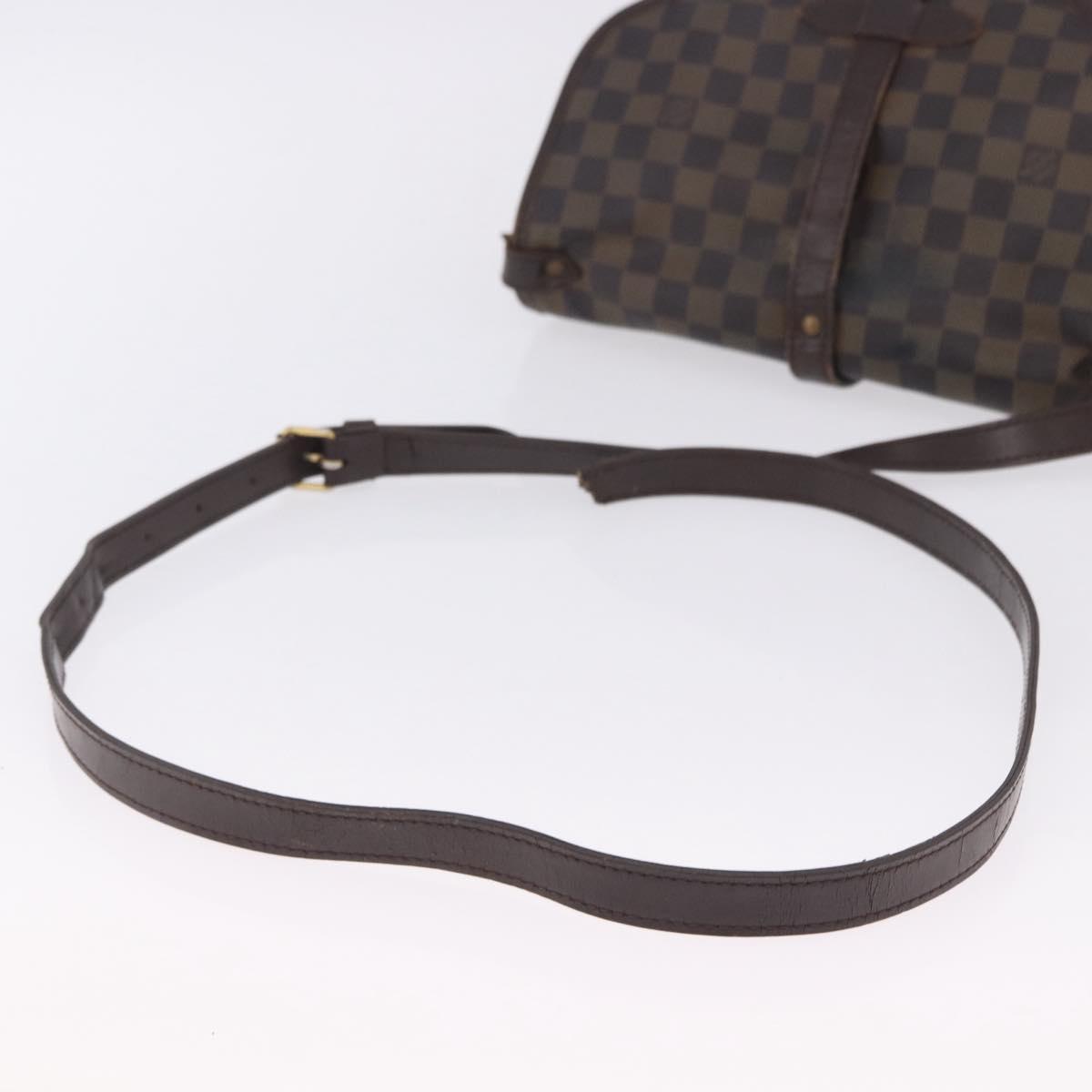 LOUIS VUITTON Damier Ebene Saumur 30 Shoulder Bag SPO N48081 LV Auth 200290