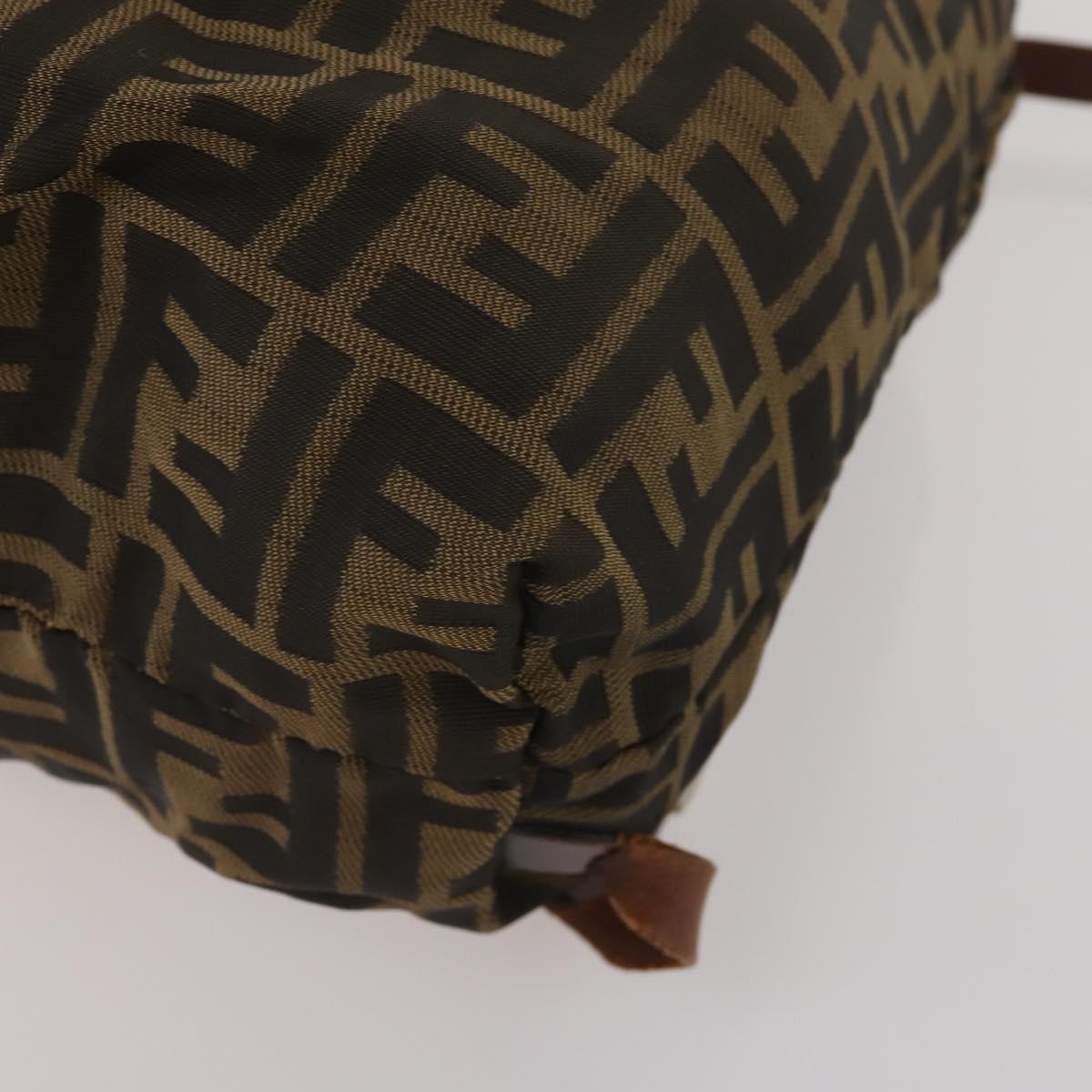 FENDI Zucca Canvas Backpack Brown Black Auth 200298