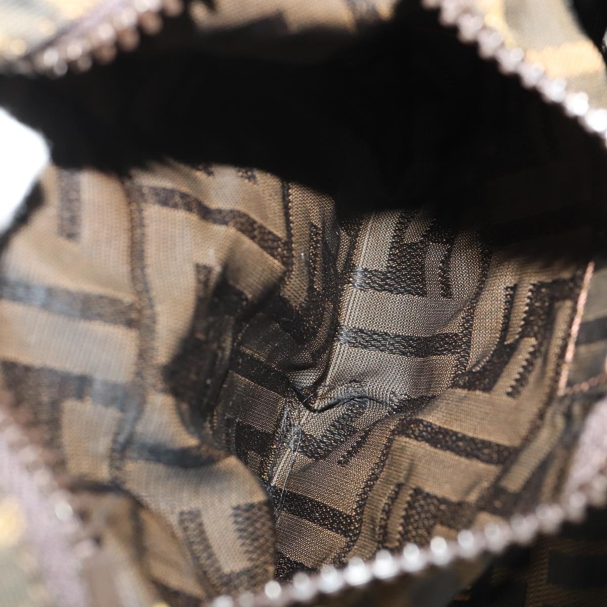 FENDI Zucca Canvas Backpack Brown Black Auth 200298