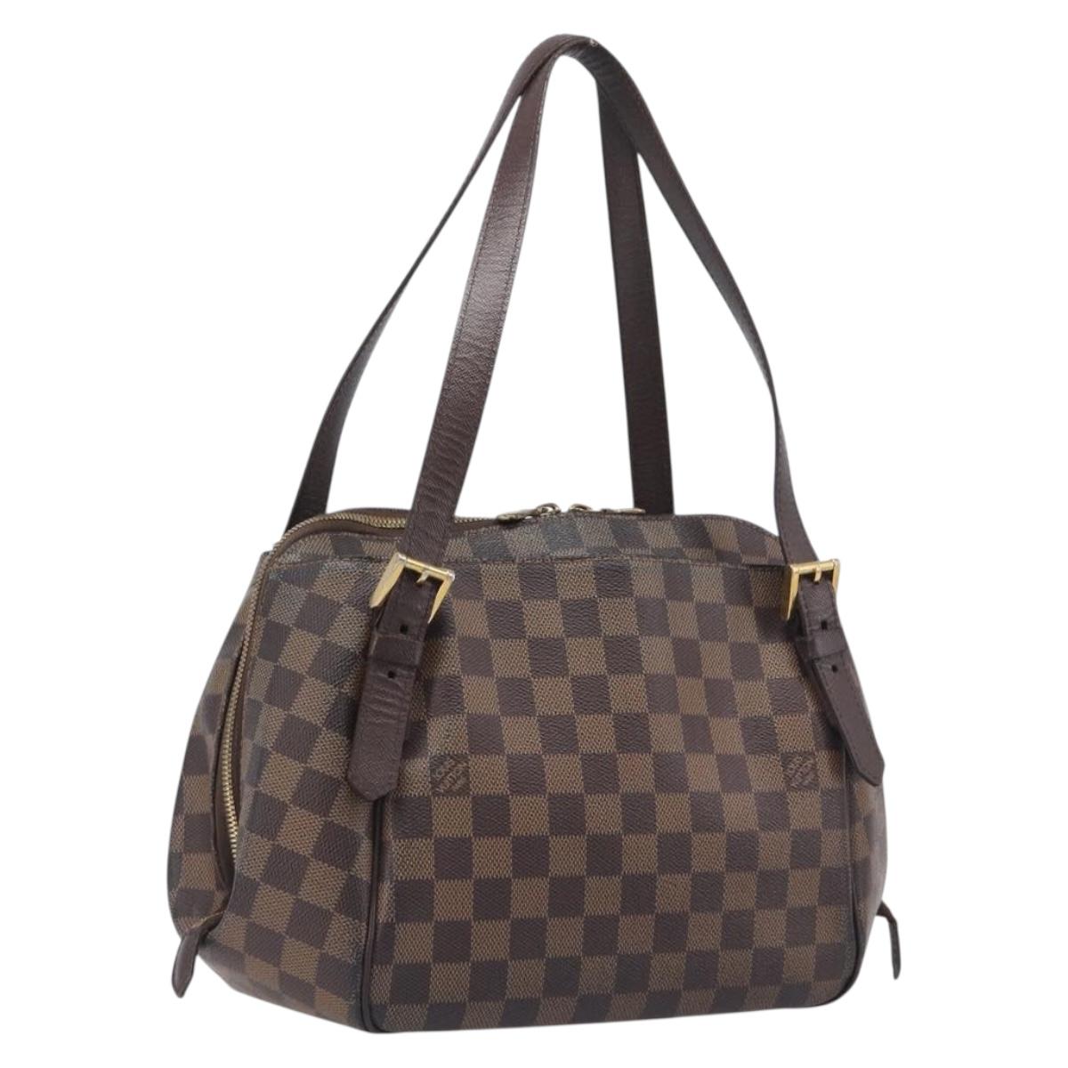LOUIS VUITTON Damier Ebene Belem MM Hand Bag N51174 LV Auth 200303