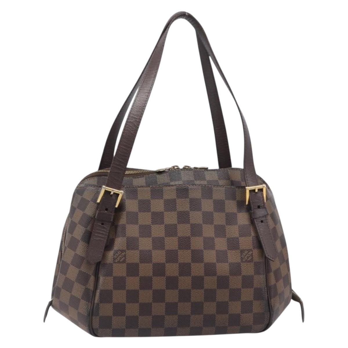 LOUIS VUITTON Damier Ebene Belem MM Hand Bag N51174 LV Auth 200303