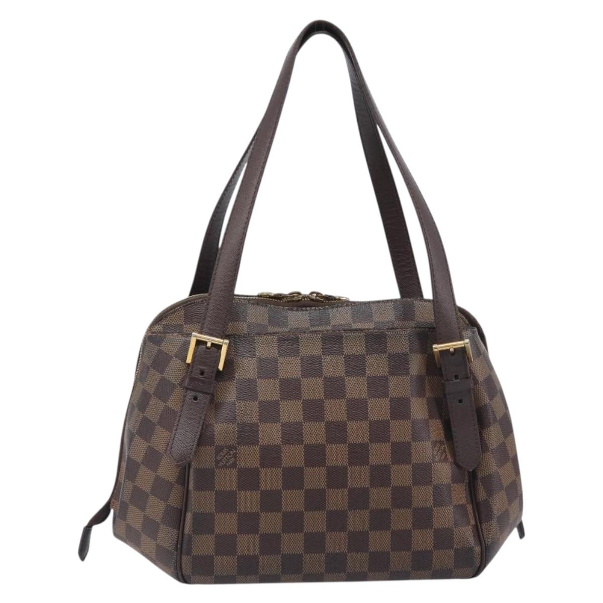 LOUIS VUITTON Damier Ebene Belem MM Hand Bag N51174 LV Auth 200303